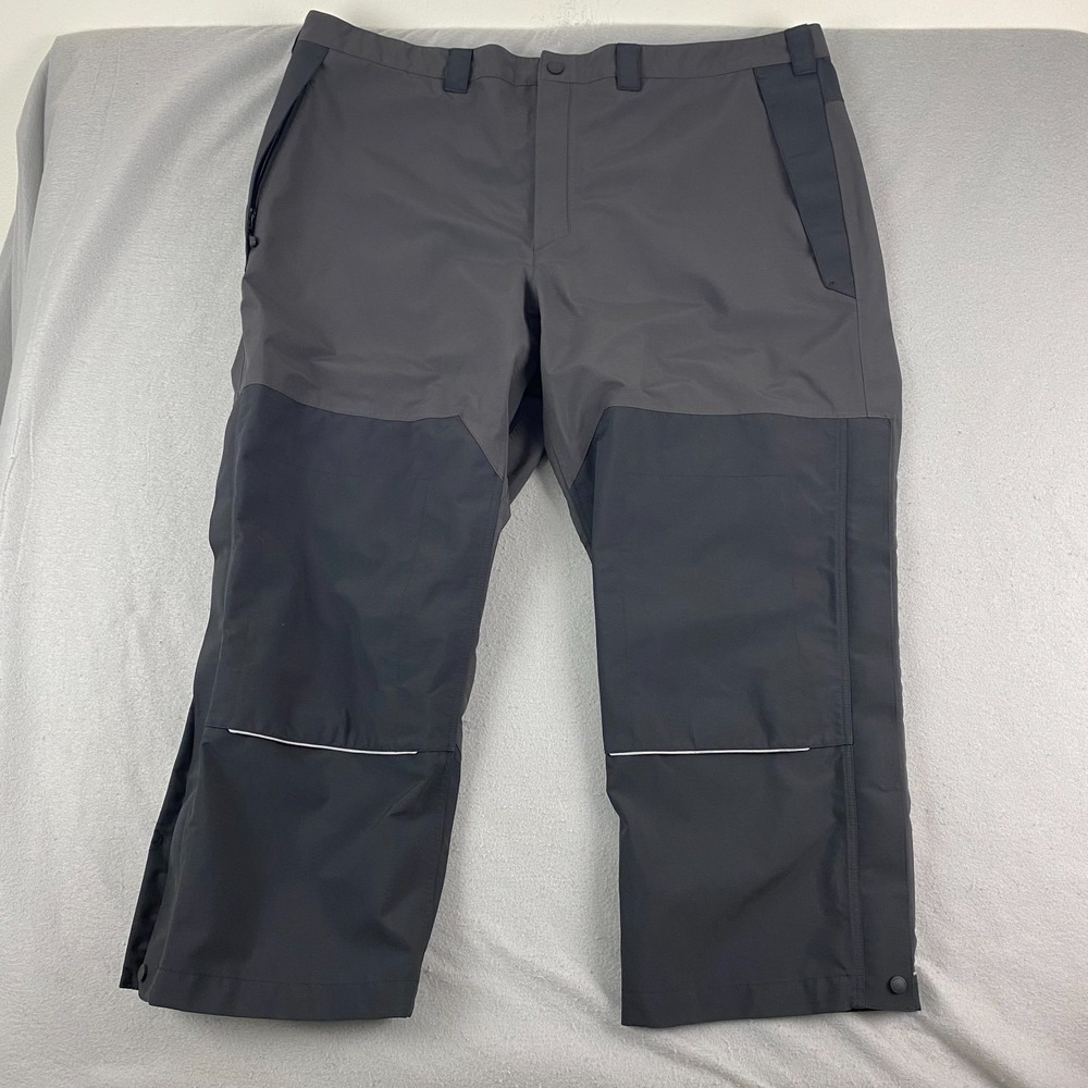Duluth Trading Mens Pants 3XL x 30 Gray 3 layer rain Gear waterproof Work